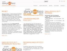 Tablet Screenshot of dancaemfoco.com.br